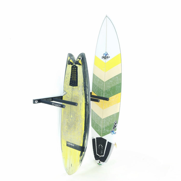 7-10 Surfboard Rack - Rakit Systems. Surf rack. Board Storage. Board racks for Surfboards. Wall Mounted. Store boards horizontal or vertical. Adjust your racks to store a wide range of boards. #whereboardssleep Cape Town South Africa