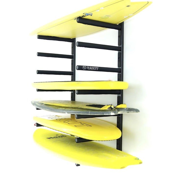 Board Room Surf Rack - Rakit Systems METAL SURFBOARD DISPLAY RACK SURF STORAGE FOR WALL VERTICAL HORIZONTAL GARAGE SURF RACK KITE SUP WINDSURF FOIL WING SKIM WAKE #WHEREBOARDSSLEEP